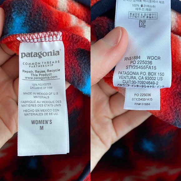 Patagonia Small Synchilla Wild Desert Snap-T Pullover Western Aztec S - Picture 9 of 11